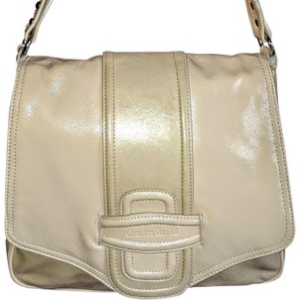 Charles David Jackie O Beige/Nude Patent Leather